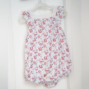 Janie and Jack Red and Blue Floral One Piece